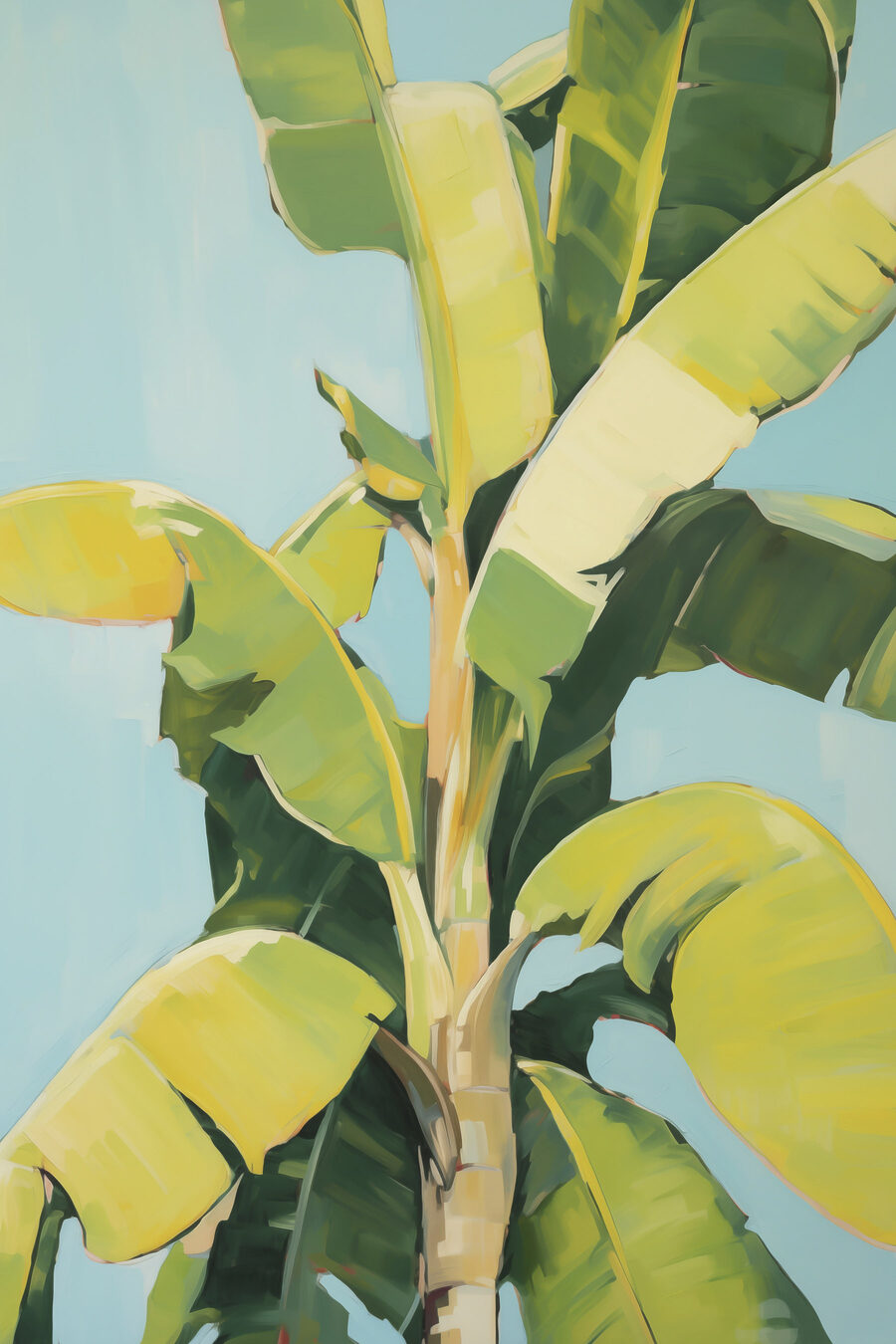 Folhas verdes em amarelo — design completo