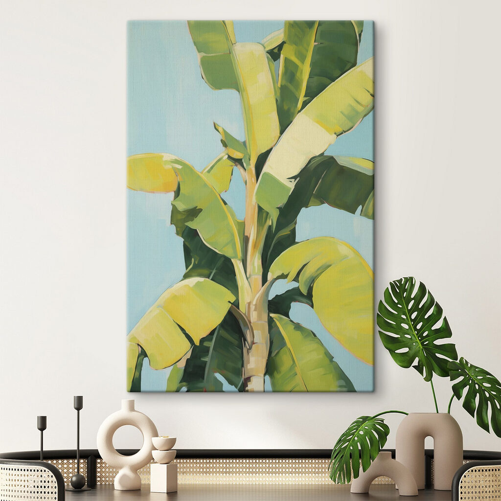 Folhas verdes em amarelo — interior 1