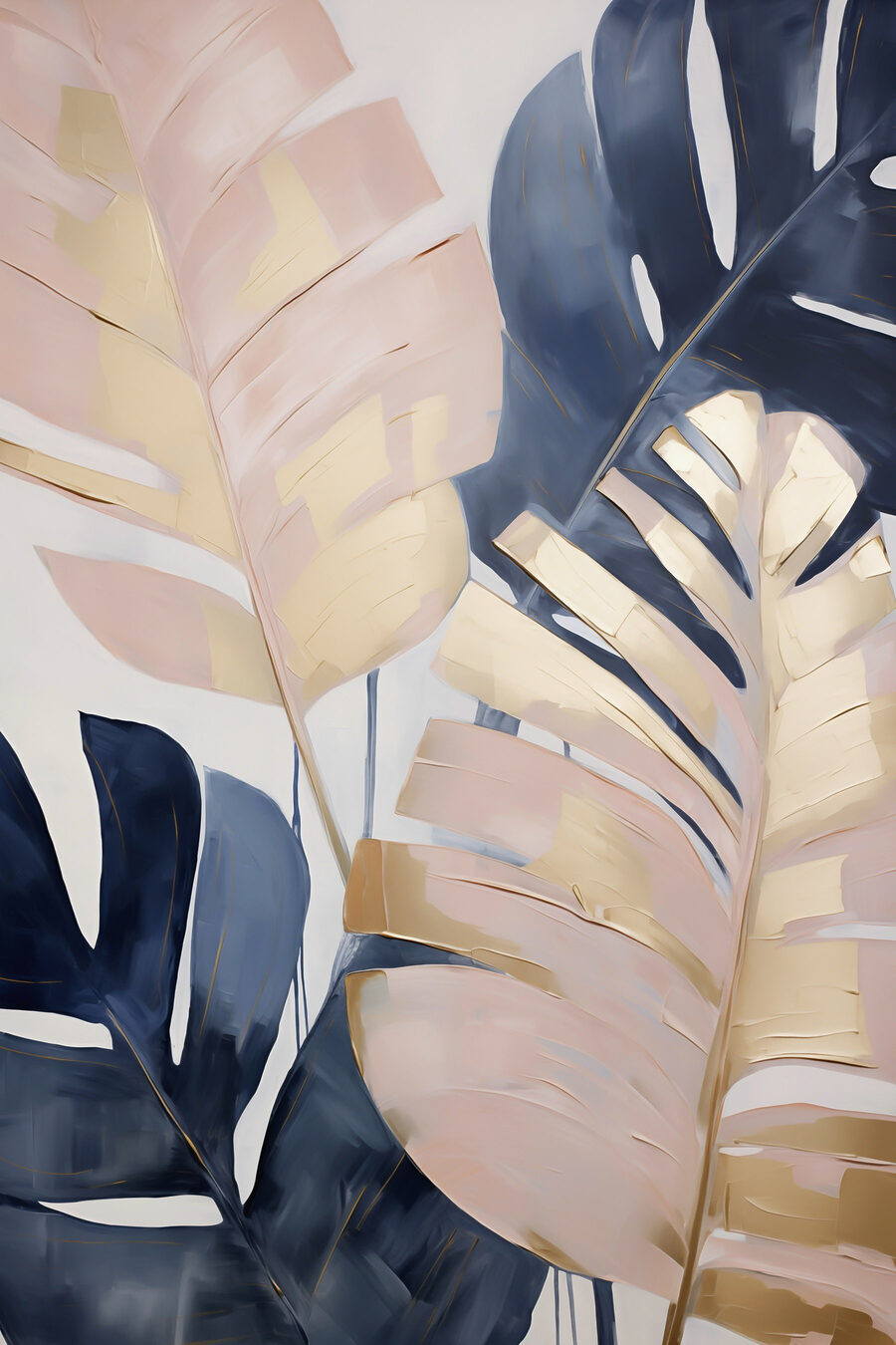 Monstera azul e rosa — design completo