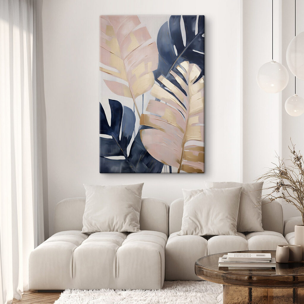 Monstera azul e rosa — interior 2