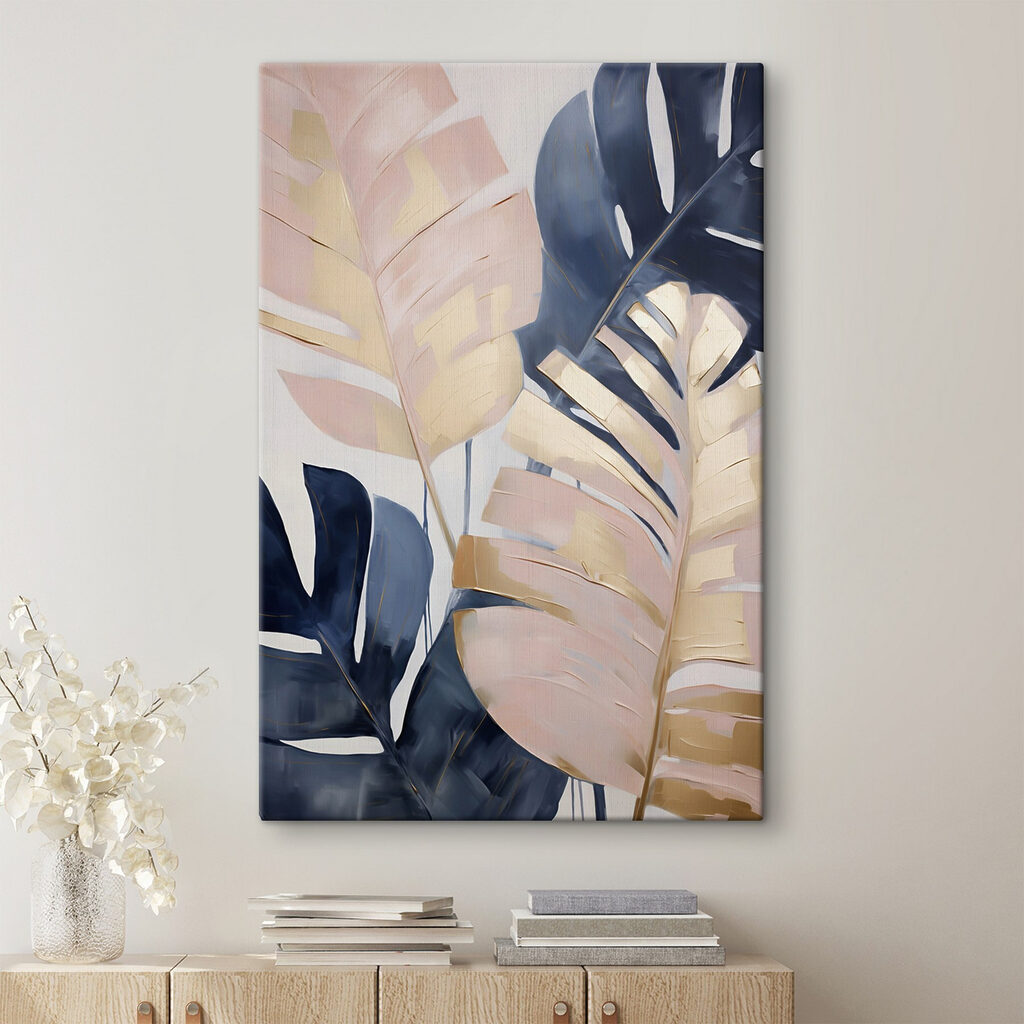 Monstera azul e rosa — interior 1