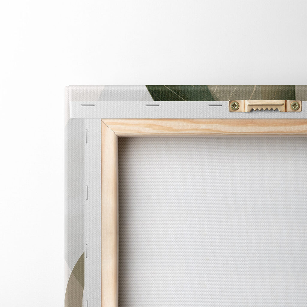 Folhas verdes entre arcos — verso