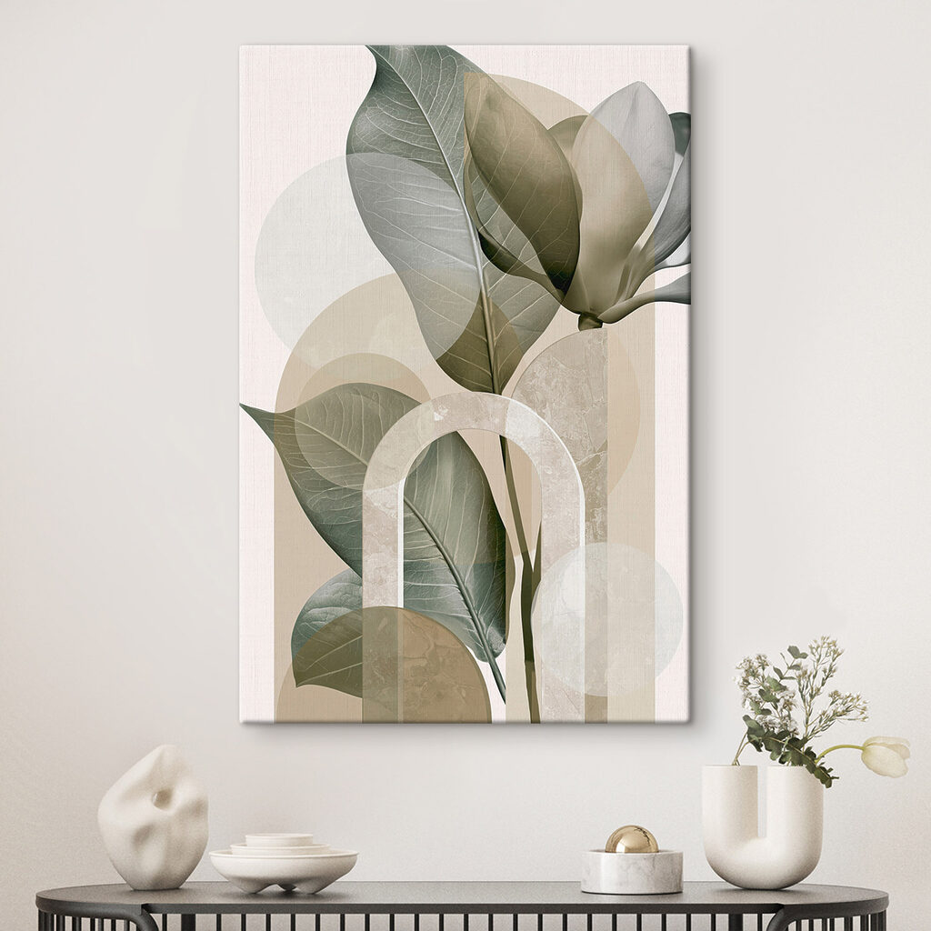 Folhas entre curvas claras — interior 3