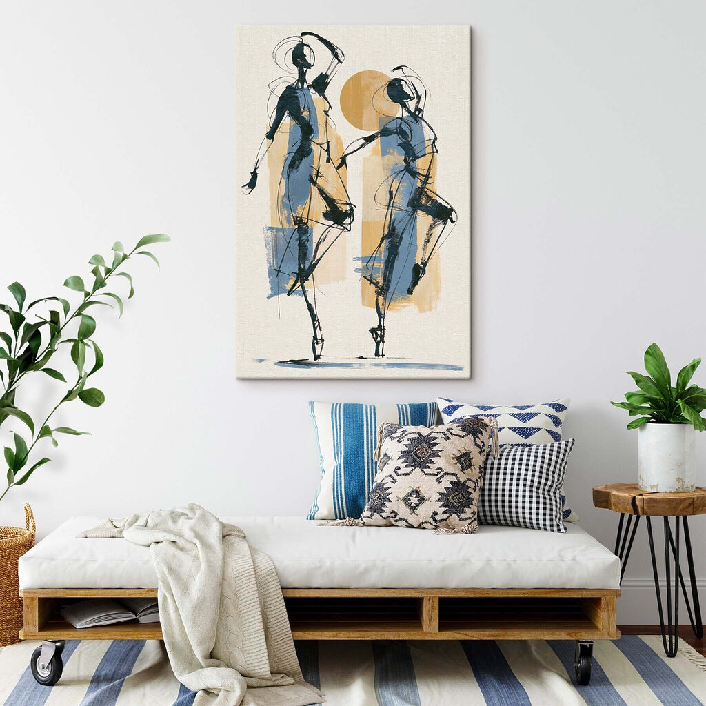 Dois bailarinos em azul — interior 2