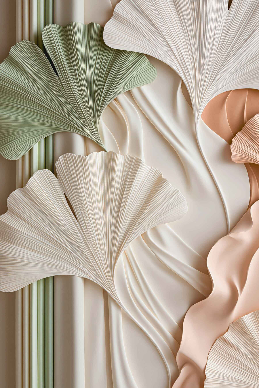 Ginkgo em tons pastel — design completo