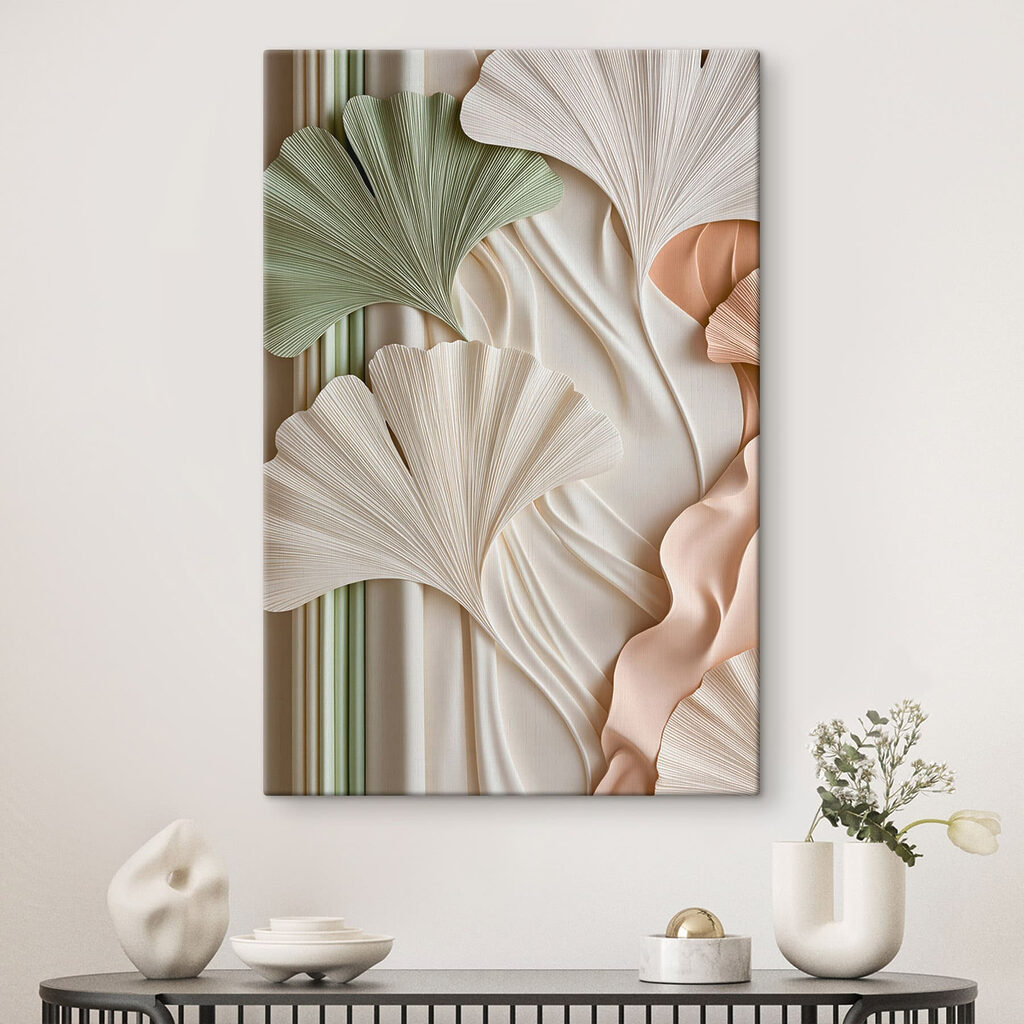 Ginkgo em tons pastel — interior 1
