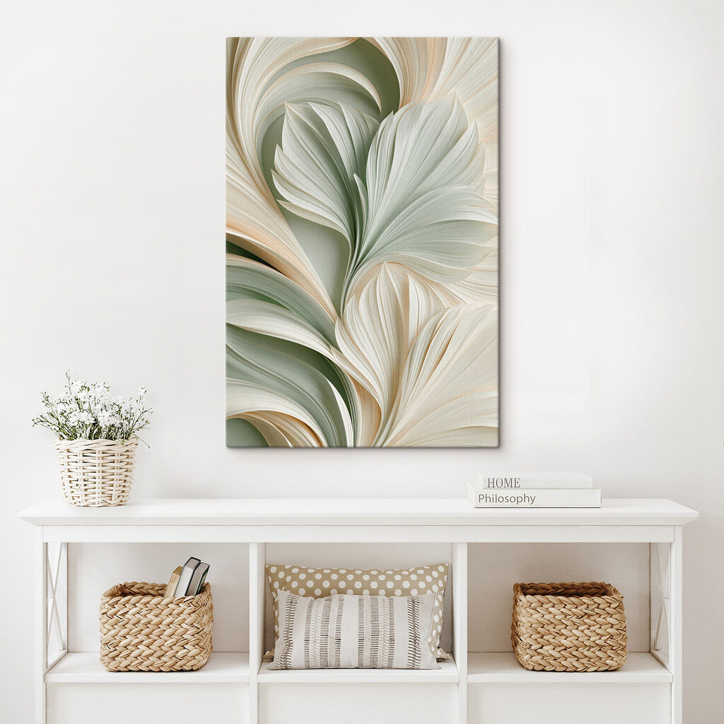 Folhas verdes em espiral — interior 2