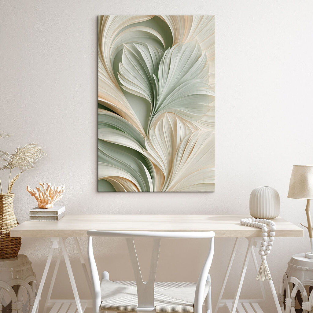Folhas verdes em espiral — interior 3