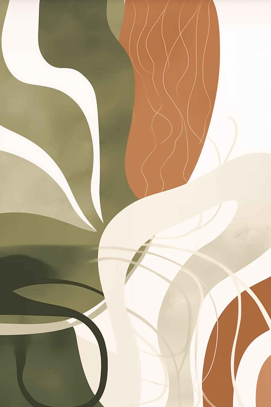 Contornos de folhas quentes — design completo