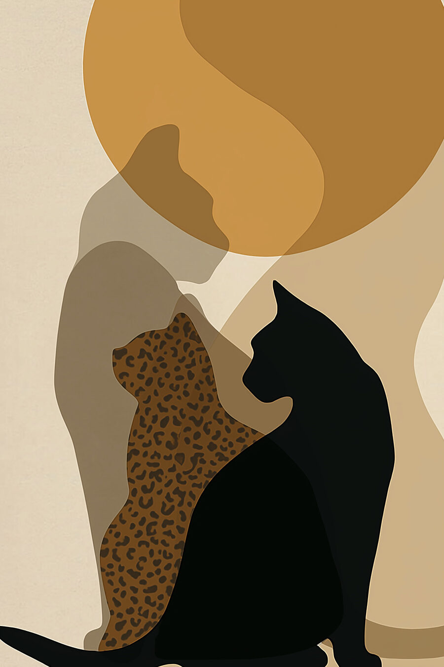 Gatos lado a lado — design completo