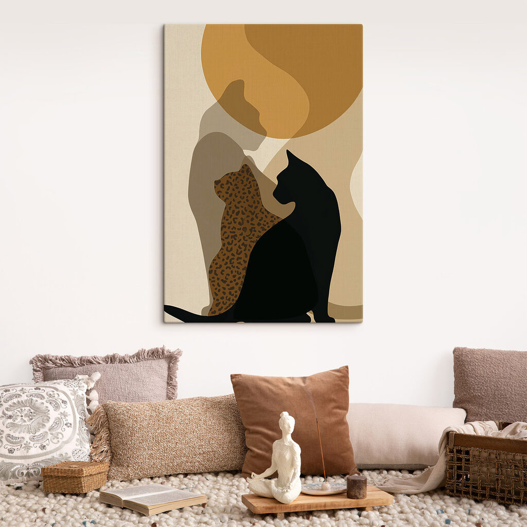 Gatos lado a lado — interior 2