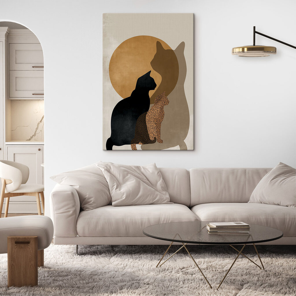Gatos e sol ocre — interior 1