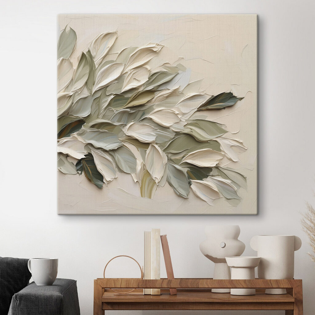 Folhas sobre creme quente — interior 2