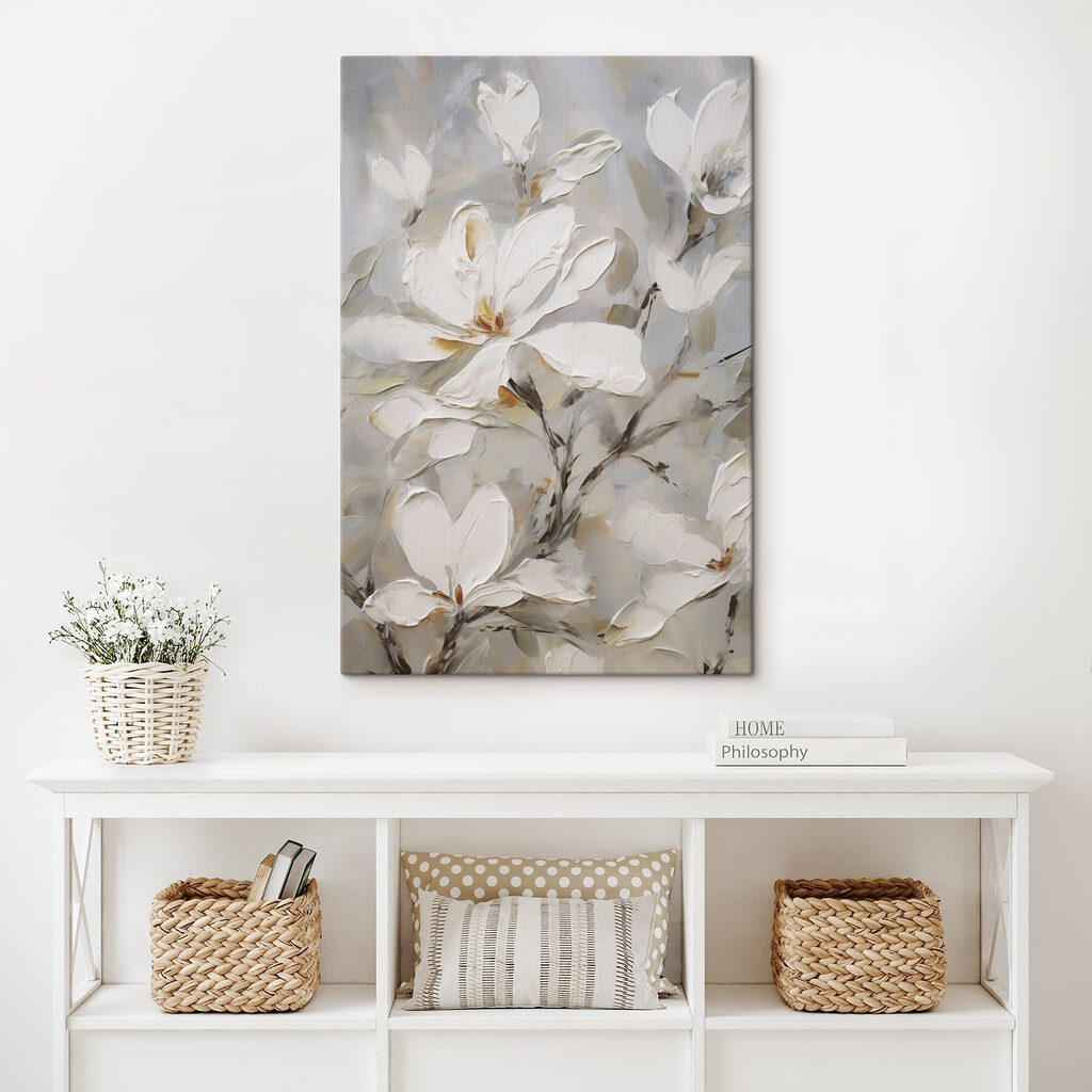 Botões finos e folhas — interior 2