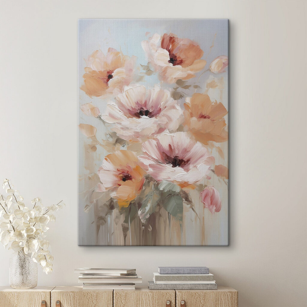 Flores creme e pêssego — interior 2