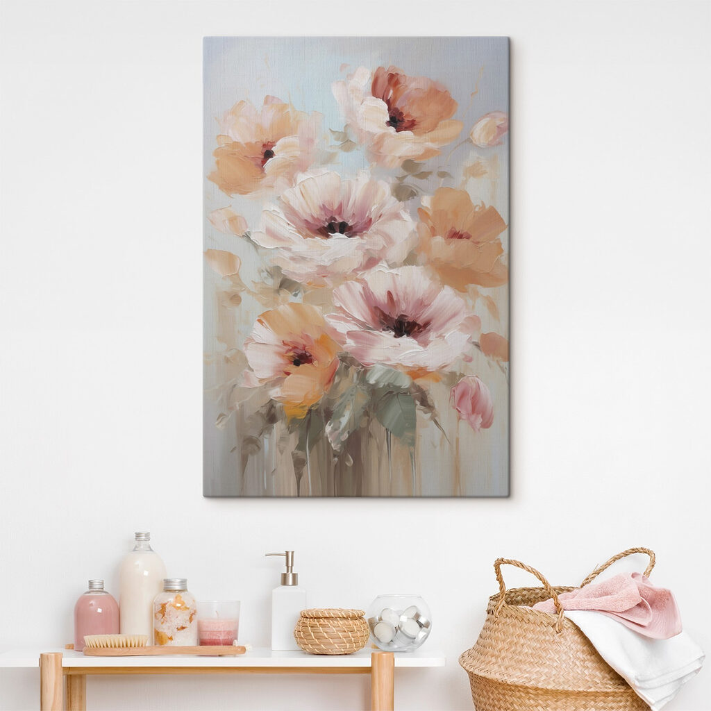 Flores creme e pêssego — interior 1