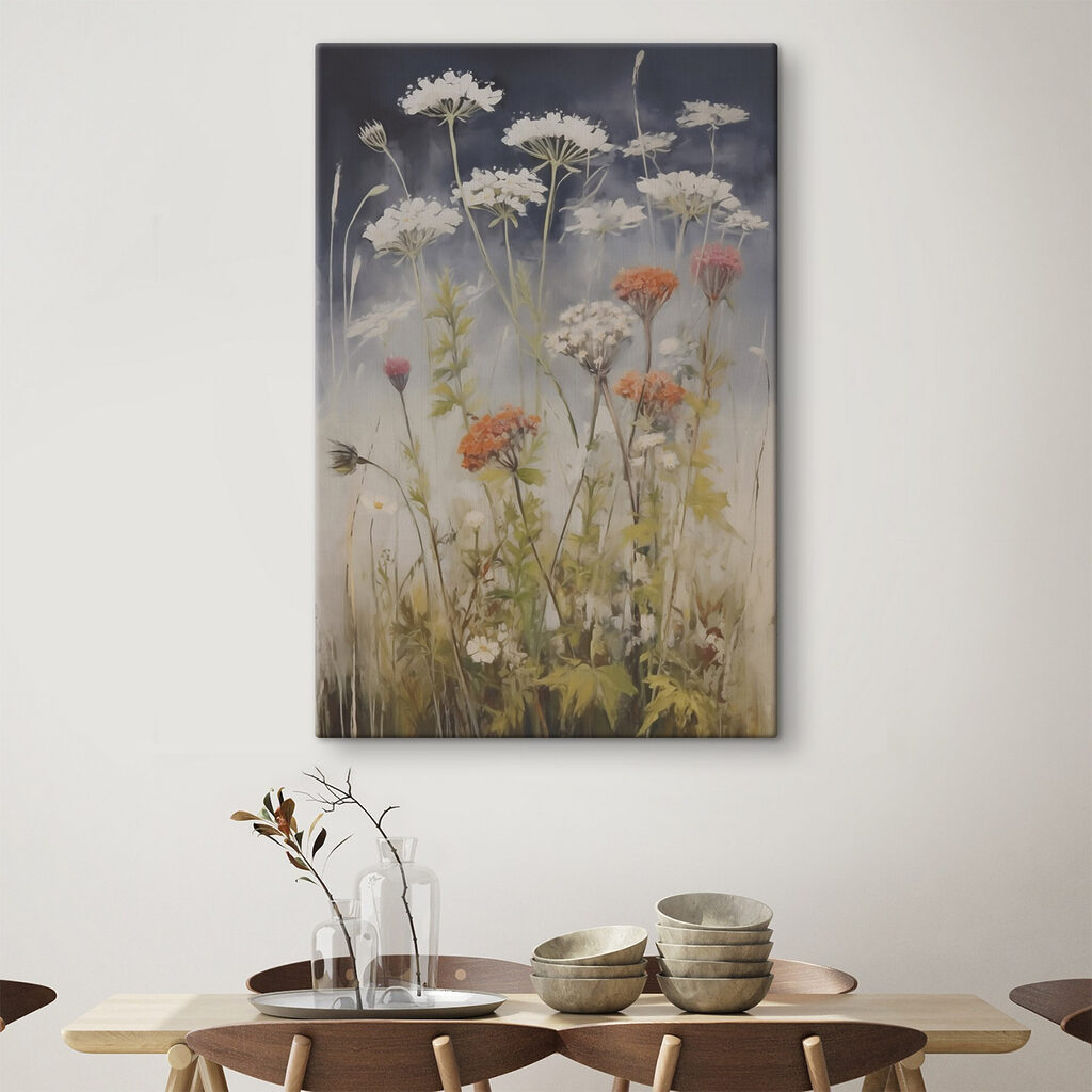 Flores brancas sobre gramíneas — interior 2