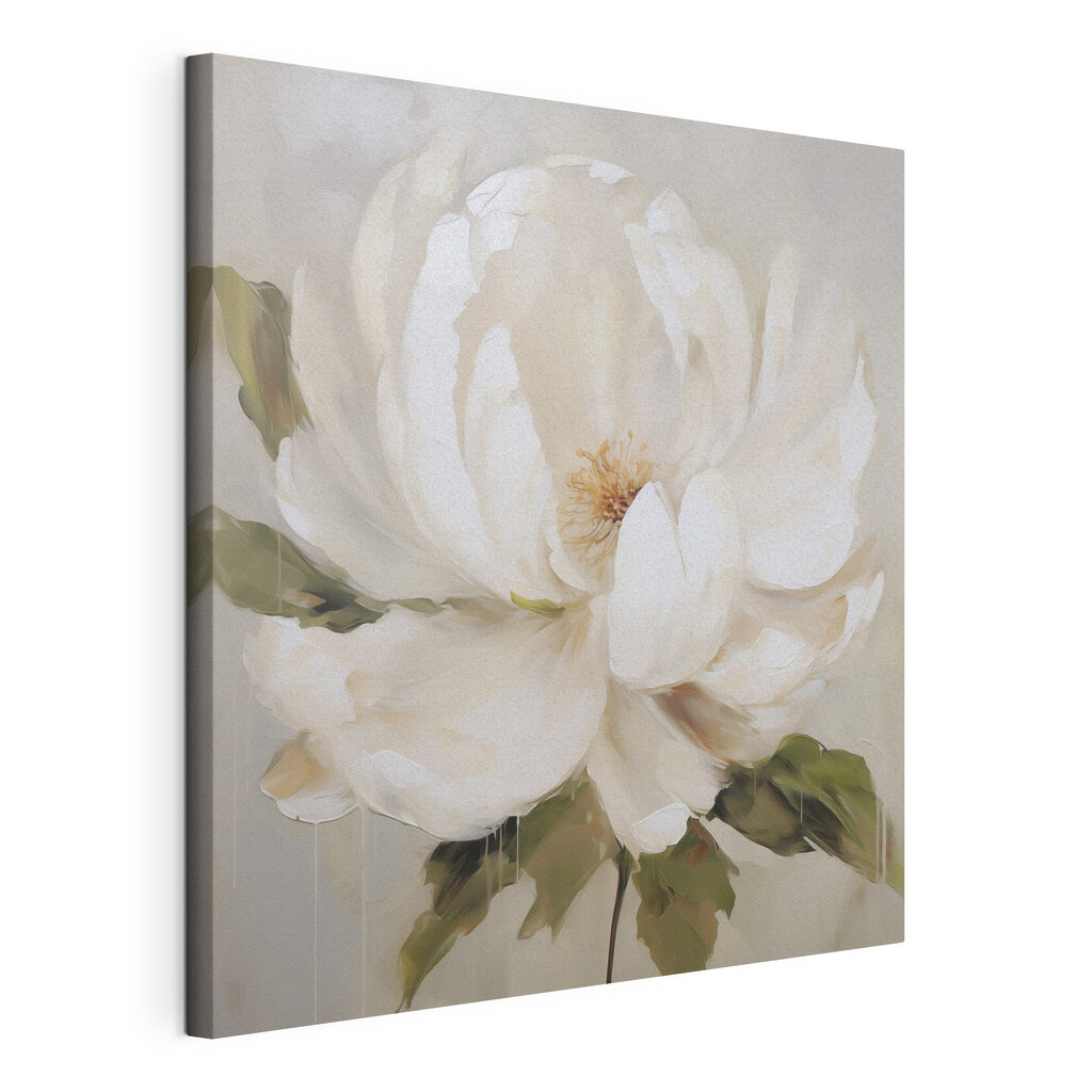 Peónia branca em pinceladas — vista do produto