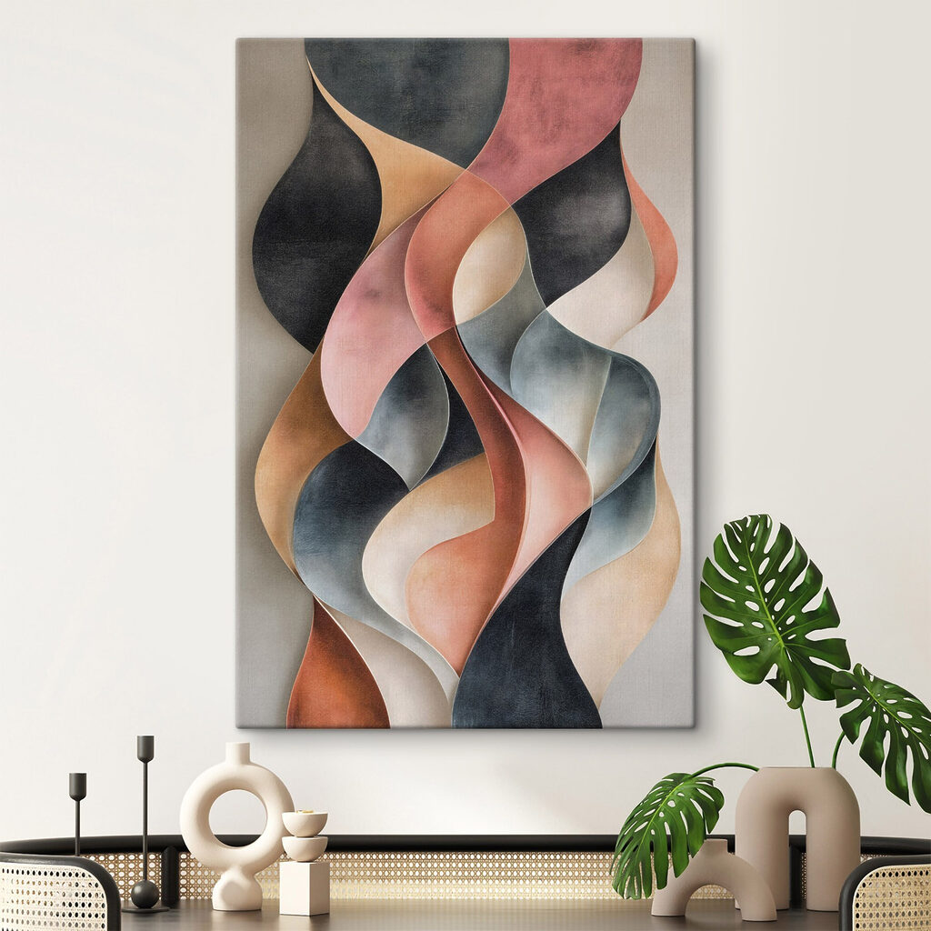 Fitas rosa entre antracite — interior 1