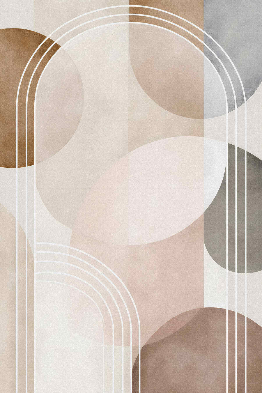 Arcos brancos sobre curvas — design completo