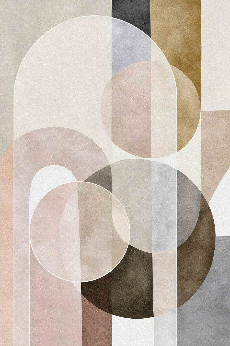 Semicírculos em tons pastel — design completo