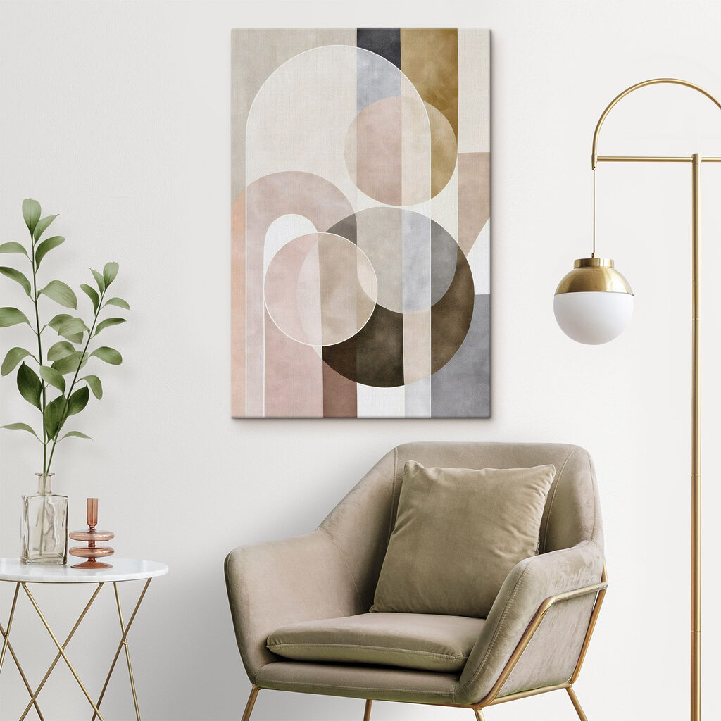 Semicírculos em tons pastel — interior 2