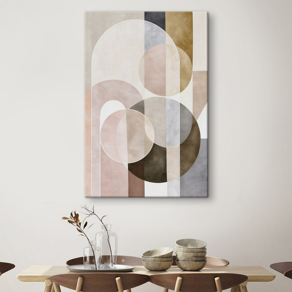 Semicírculos em tons pastel — interior 1