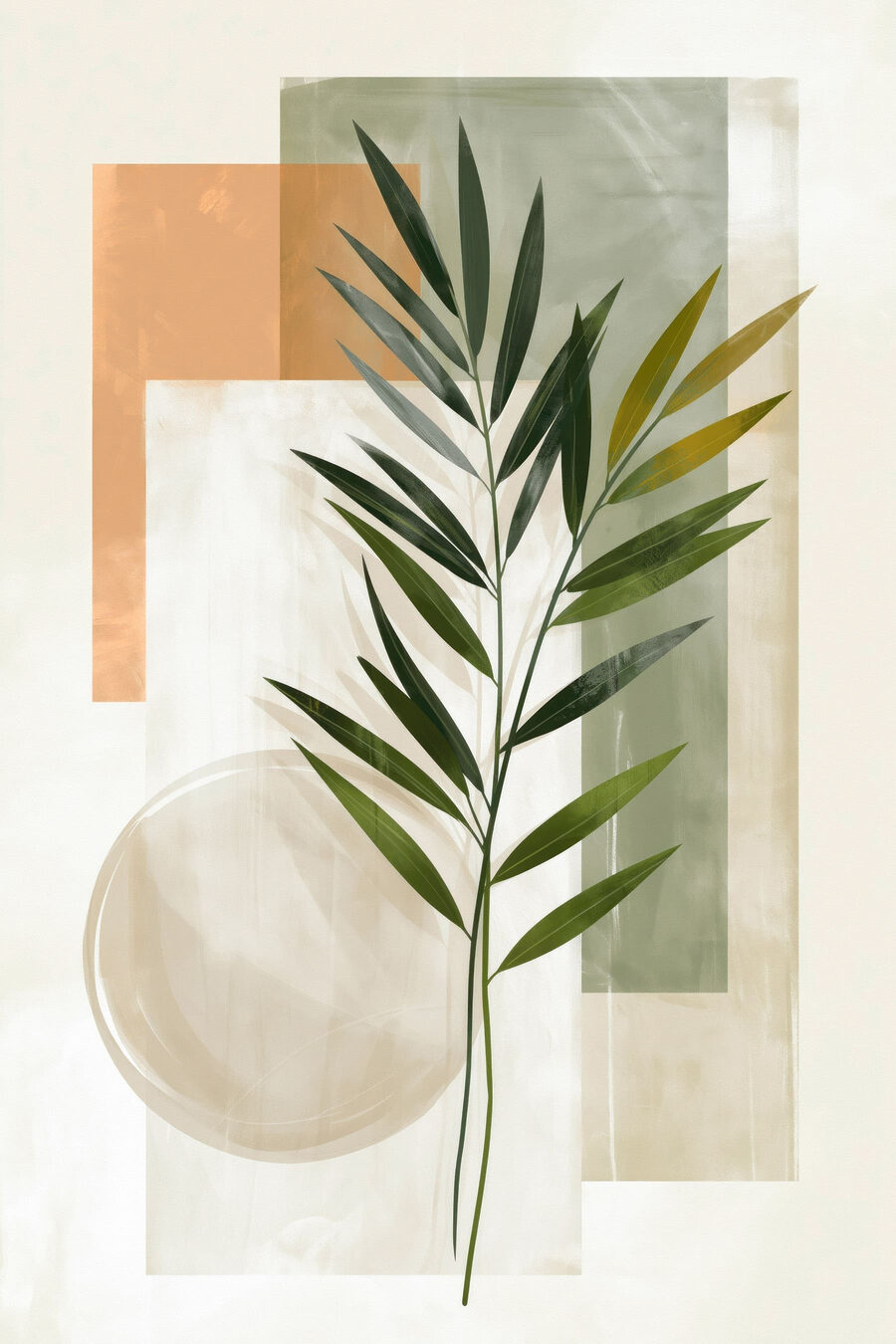 Folha de palmeira verde — design completo