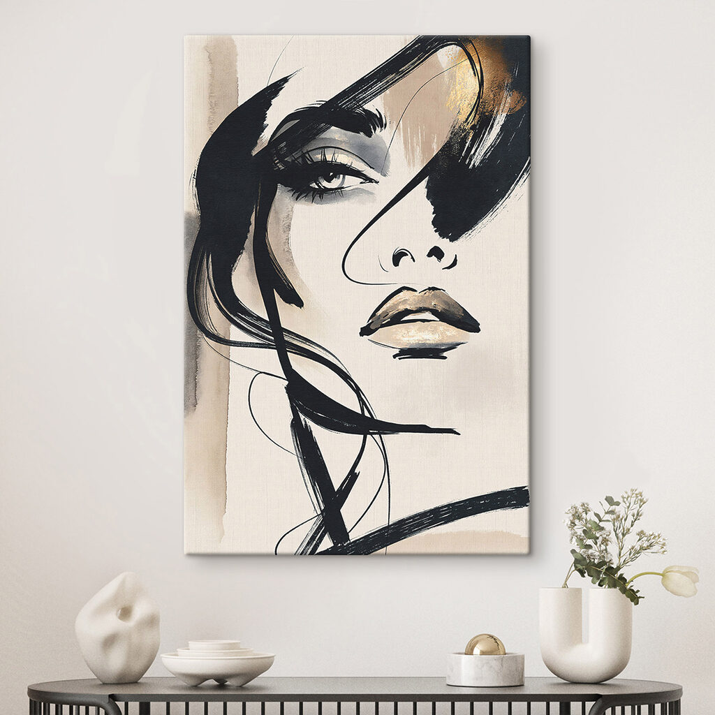 Olhar feminino em linhas — interior 2