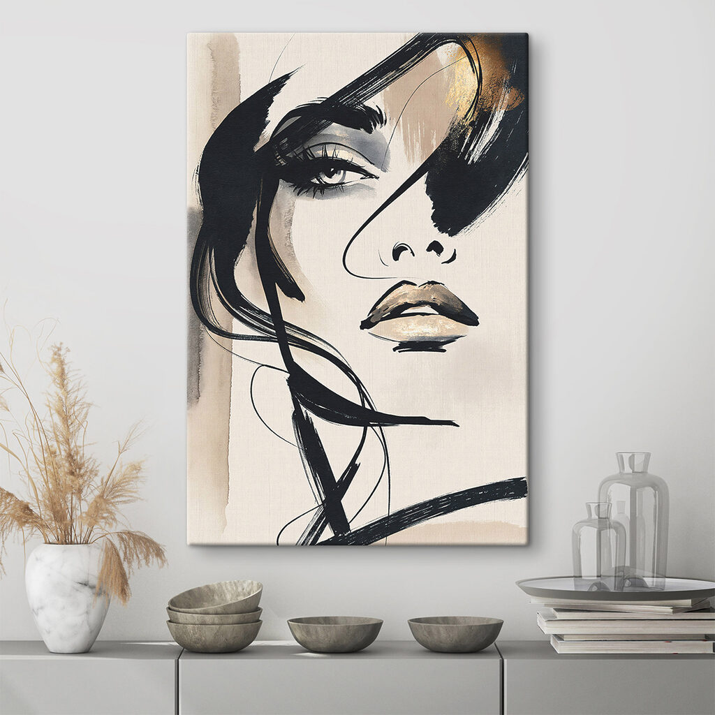 Olhar feminino em linhas — interior 3