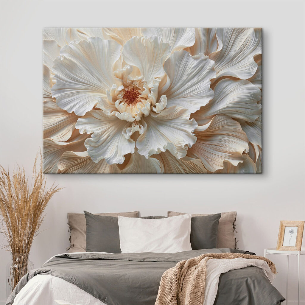 Flor branca ondulada — interior 2