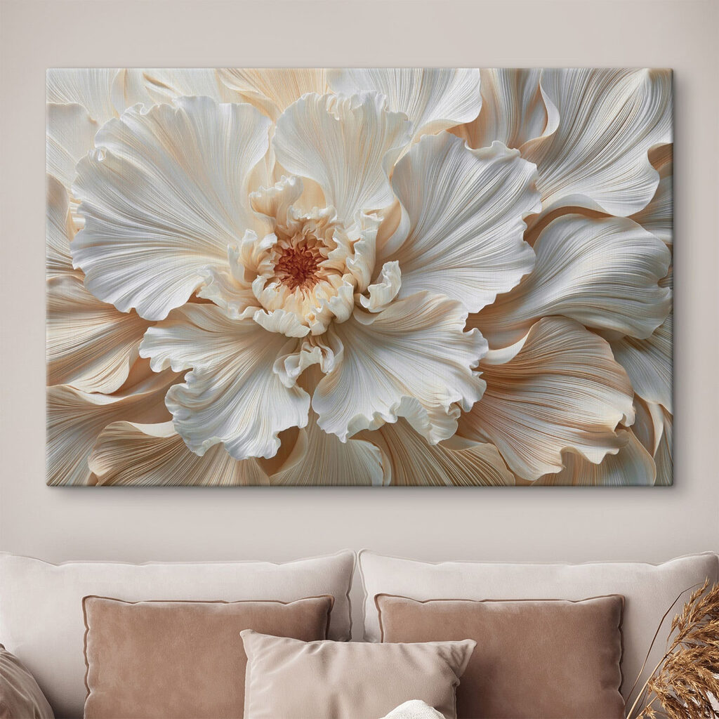 Flor branca ondulada — interior 3
