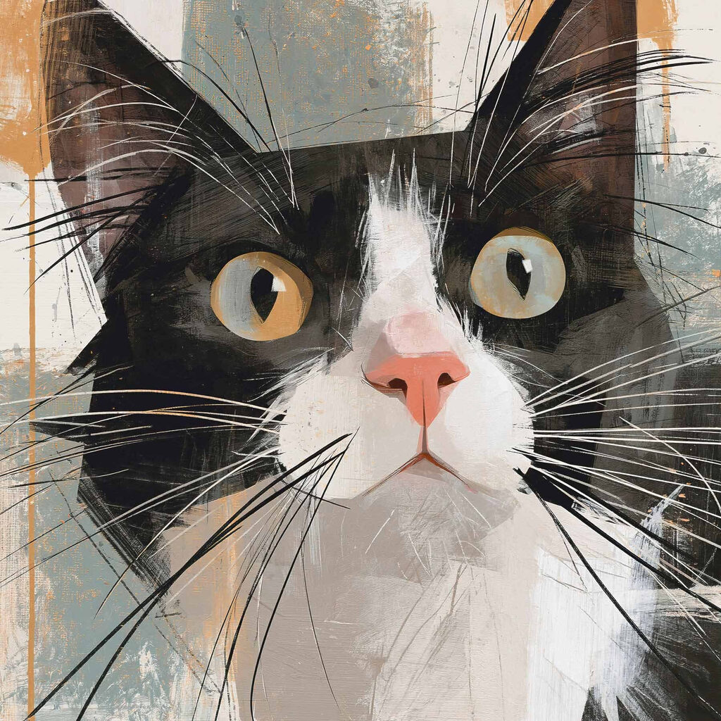 Gato de olhos âmbar — design completo