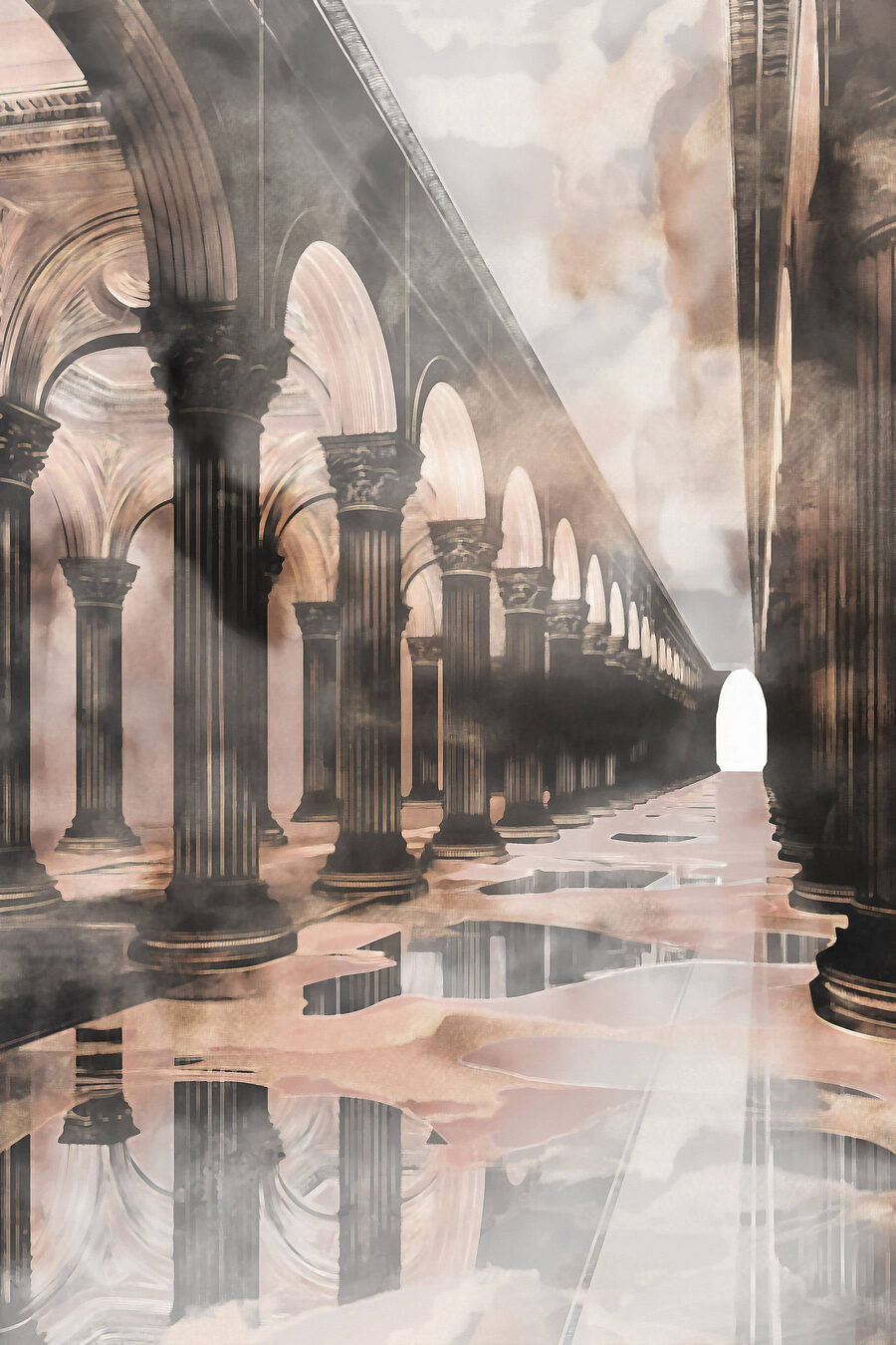 Arcadas e reflexos — design completo