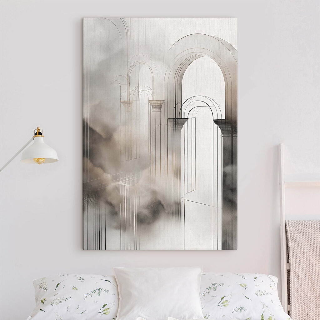 Arcos finos em névoa — interior 2