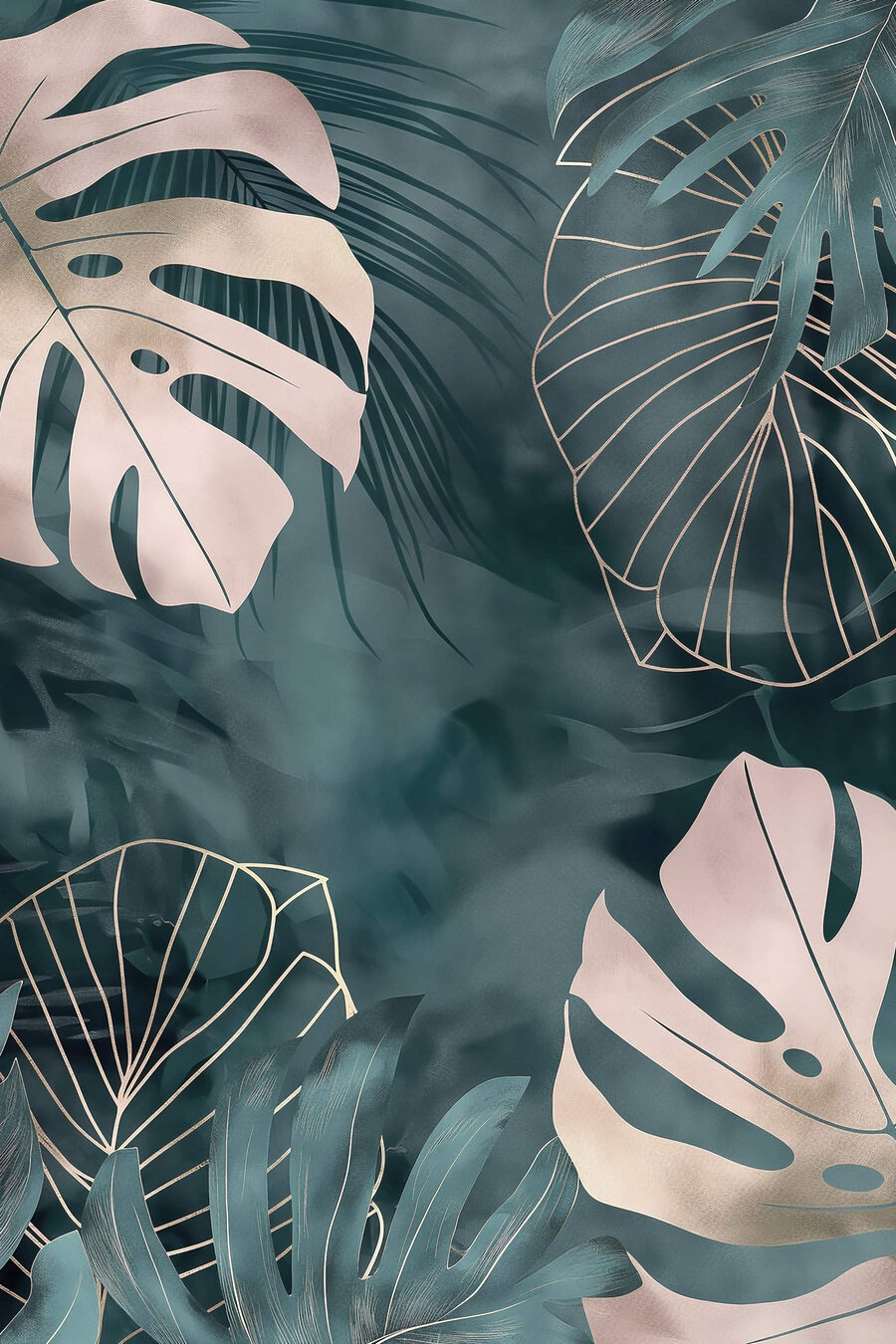 Folhas com hastes longas — design completo