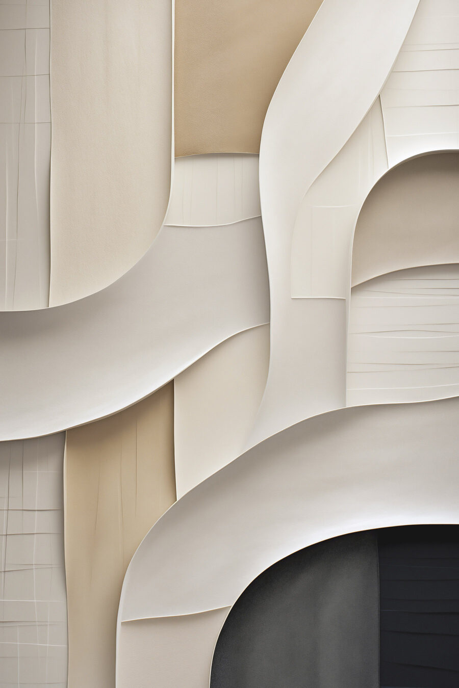 Formas brancas em arco — design completo