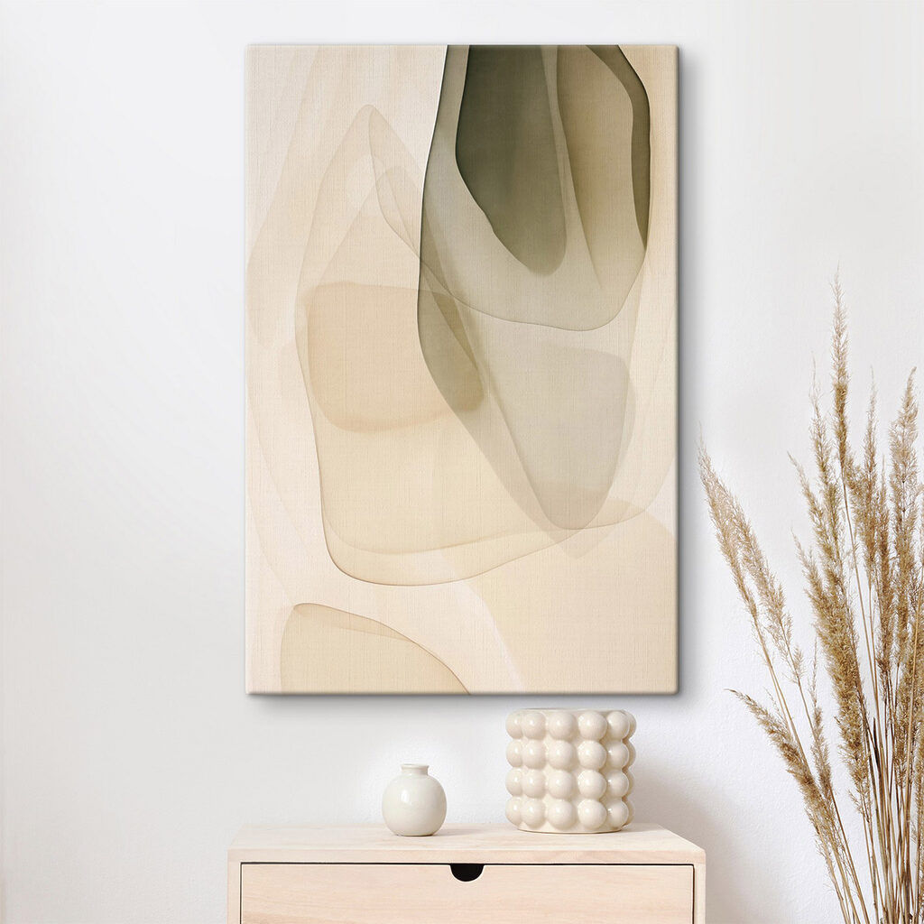 Véus verde-oliva em creme — interior 1