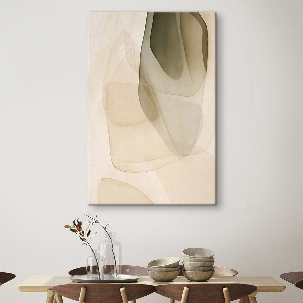 Véus verde-oliva em creme — interior 2