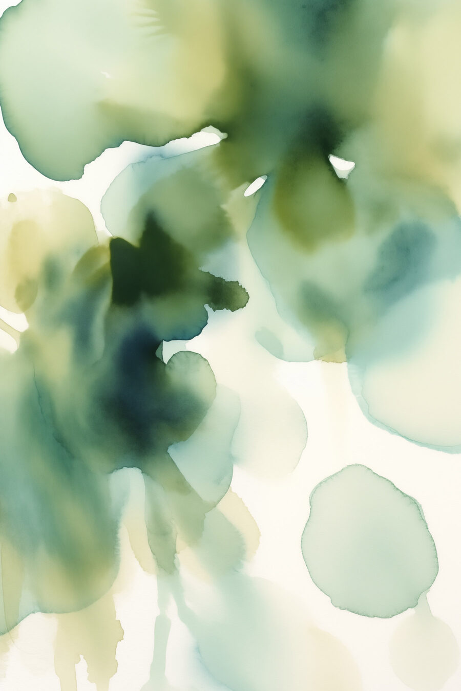 Manchas de aguarela verdes — design completo