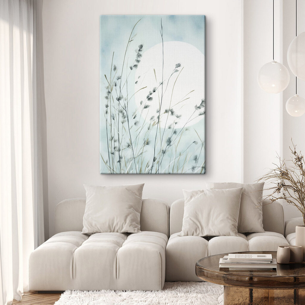 Hastes finas sobre luz — interior 1