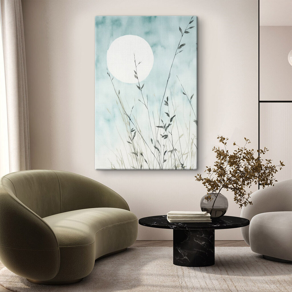 Sol branco entre gramíneas — interior 2