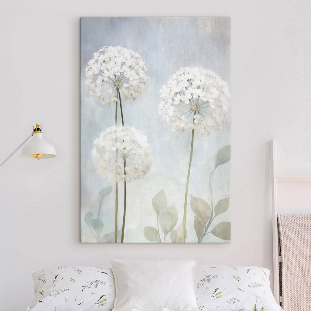 Flores redondas em azul-acinzentado — interior 2