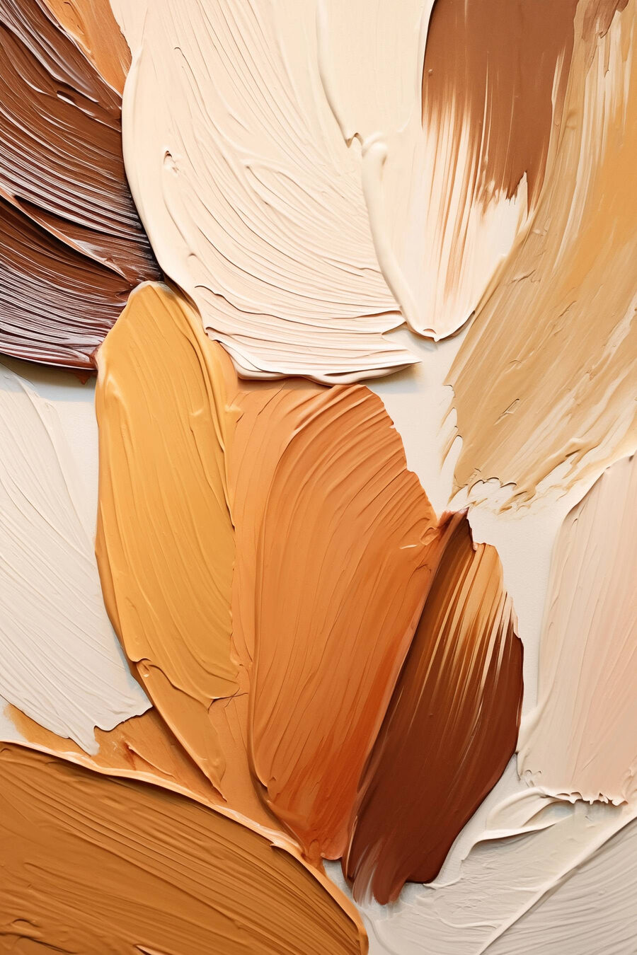 Pinceladas ocre e creme — design completo
