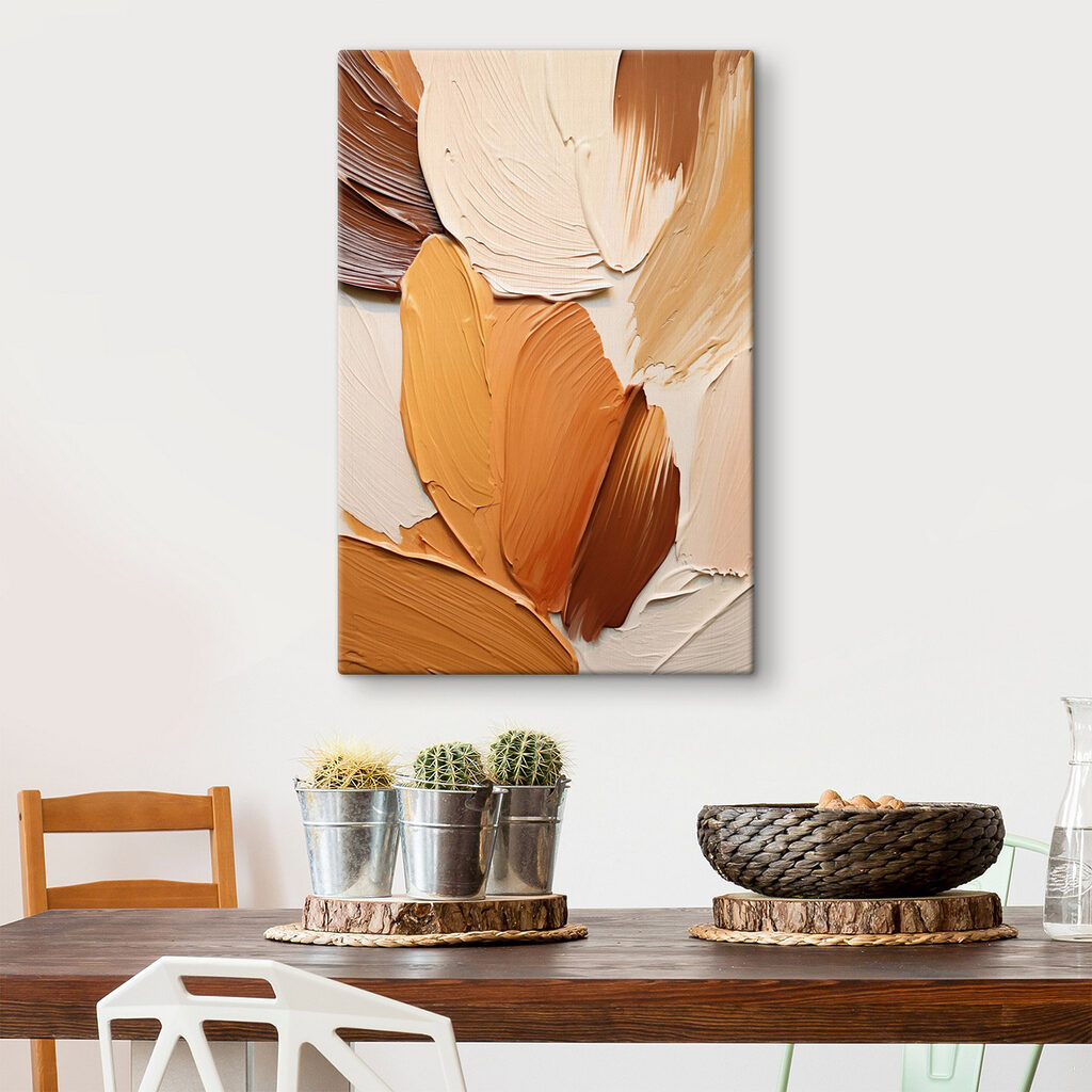Pinceladas ocre e creme — interior 2