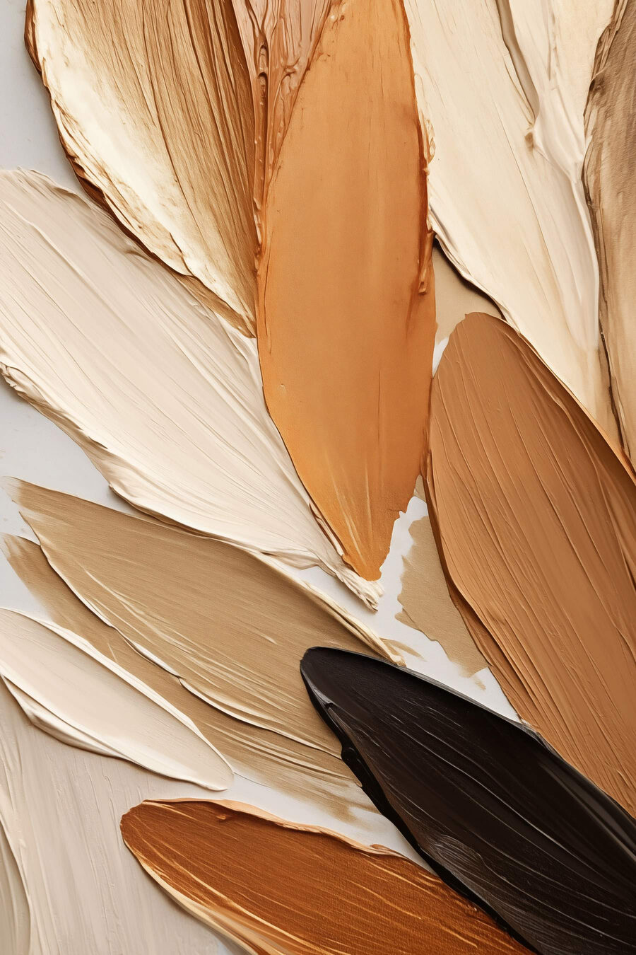 Pinceladas em tons terra — design completo