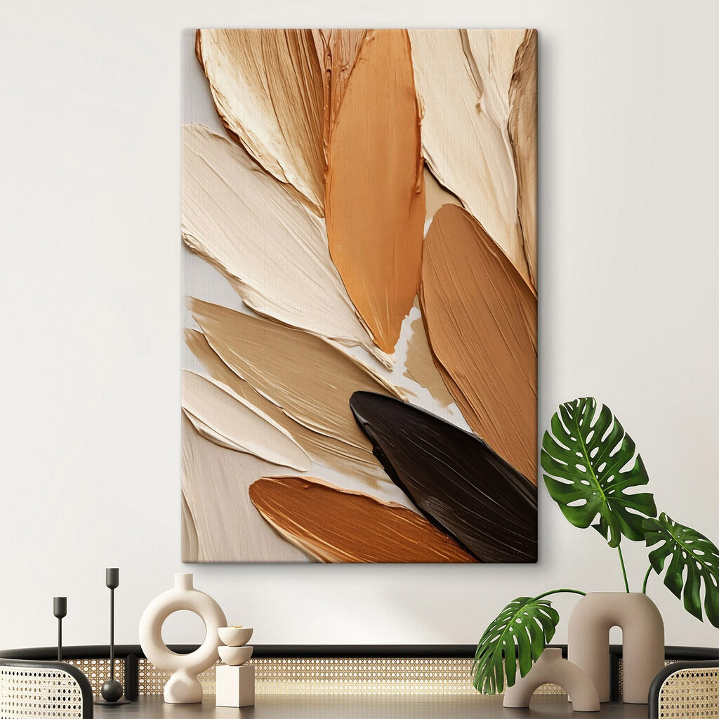 Pinceladas em tons terra — interior 2