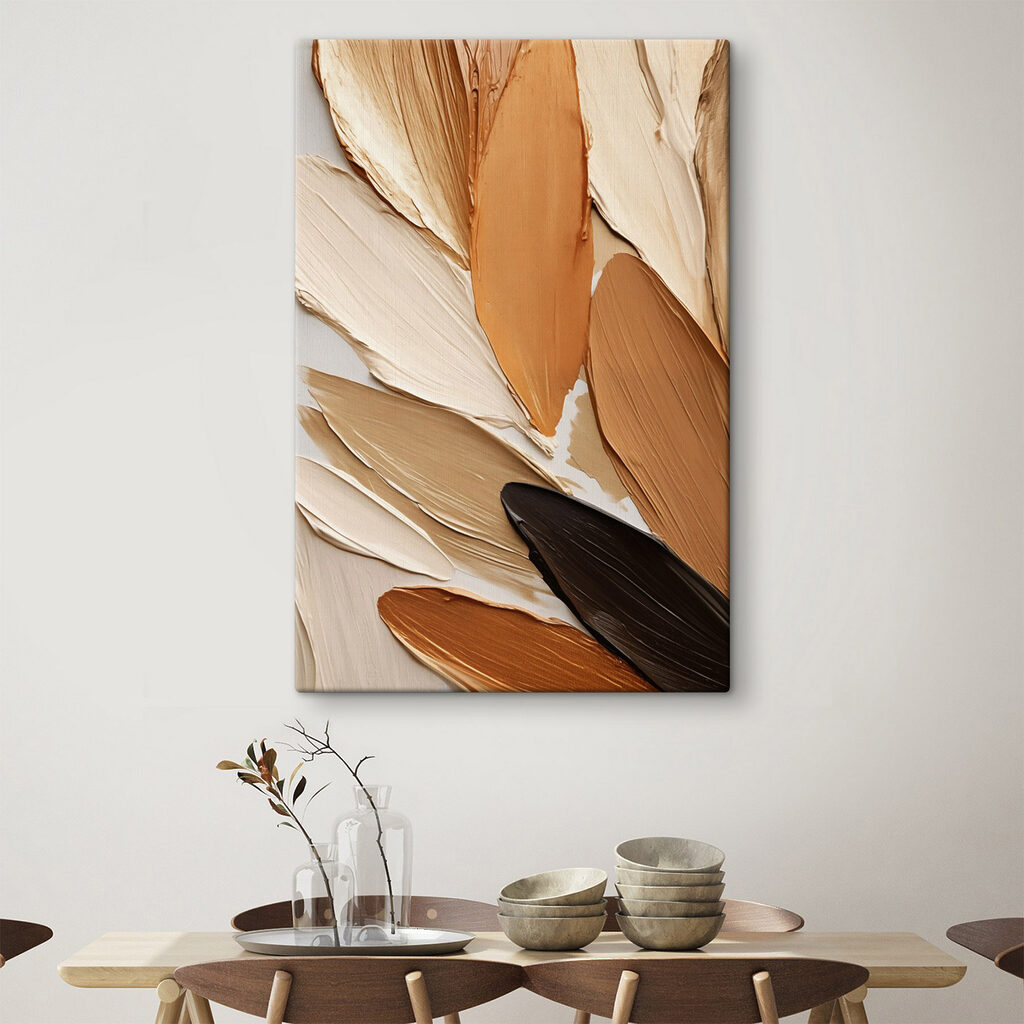Pinceladas em tons terra — interior 1