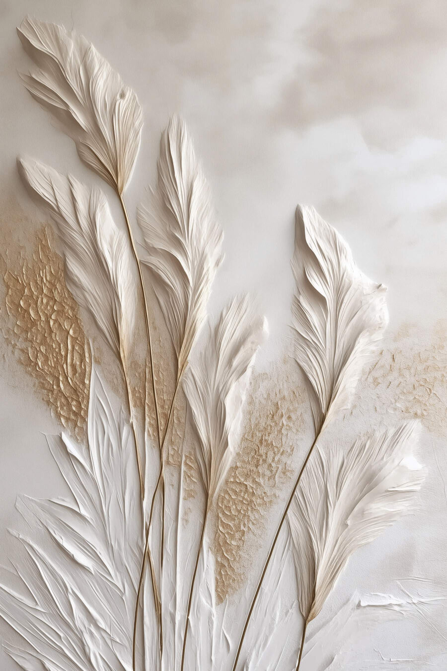 Folhas com espigas douradas — design completo