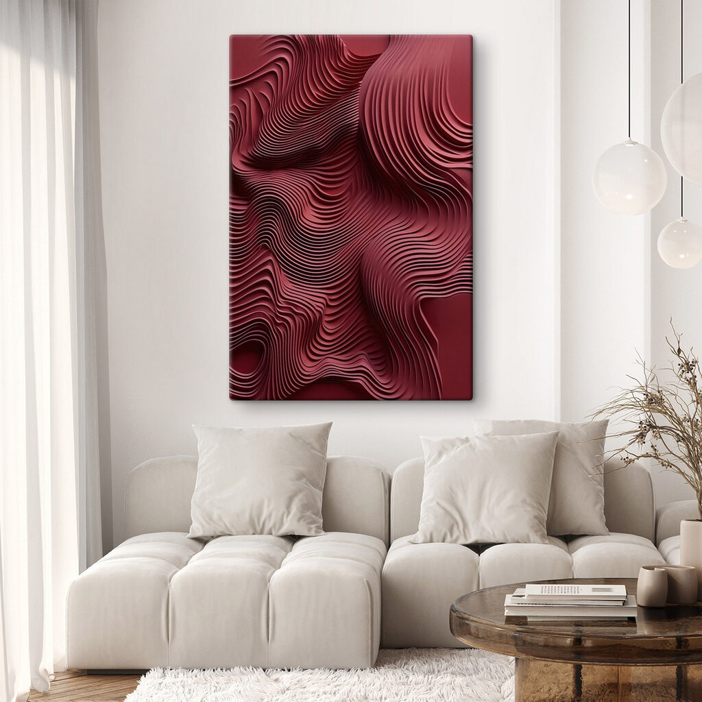 Ondas vermelho-escuras — interior 2